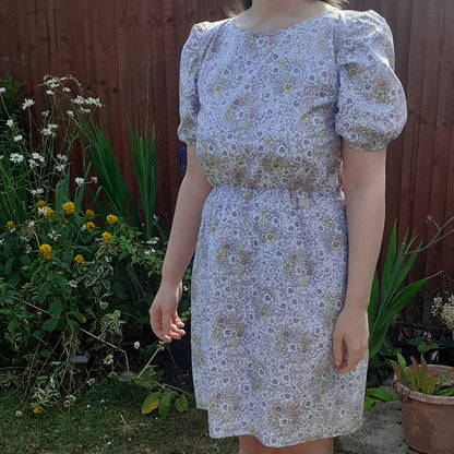 Puffed-sleeve Summer Dress