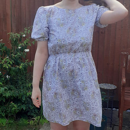 Puffed-sleeve Summer Dress