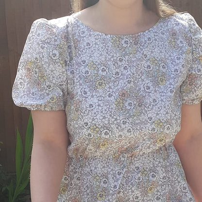 Puffed-sleeve Summer Dress
