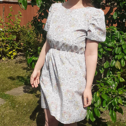 Puffed-sleeve Summer Dress