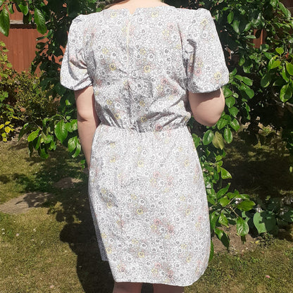 Puffed-sleeve Summer Dress