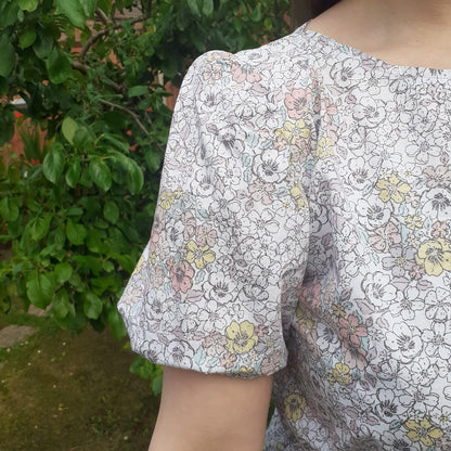 Puffed-sleeve Summer Dress